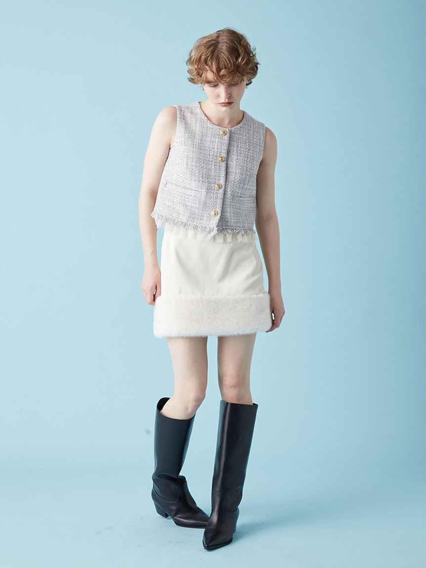 FURFUR「【限定カラー】ツイードベスト」|ダウンベスト・ベスト|