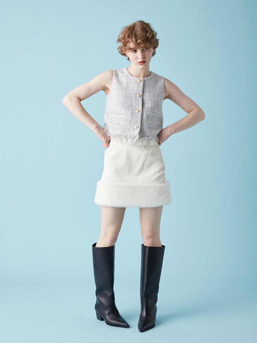 FURFUR「【限定カラー】ツイードベスト」|ダウンベスト・ベスト|