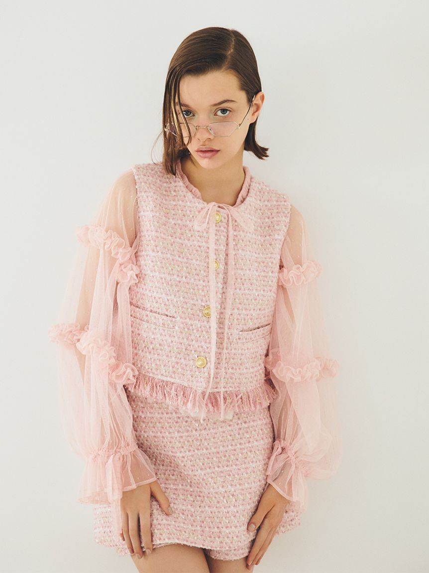 FURFUR「【限定カラー】ツイードベスト」|ダウンベスト・ベスト|PNK