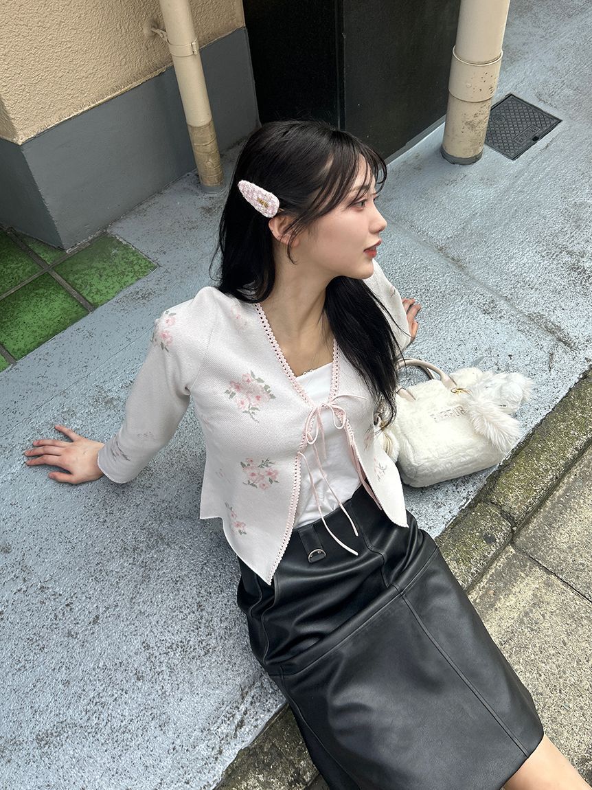 FURFUR「【限定カラー】ツイードロゴヘアピン」|ヘアバンド|