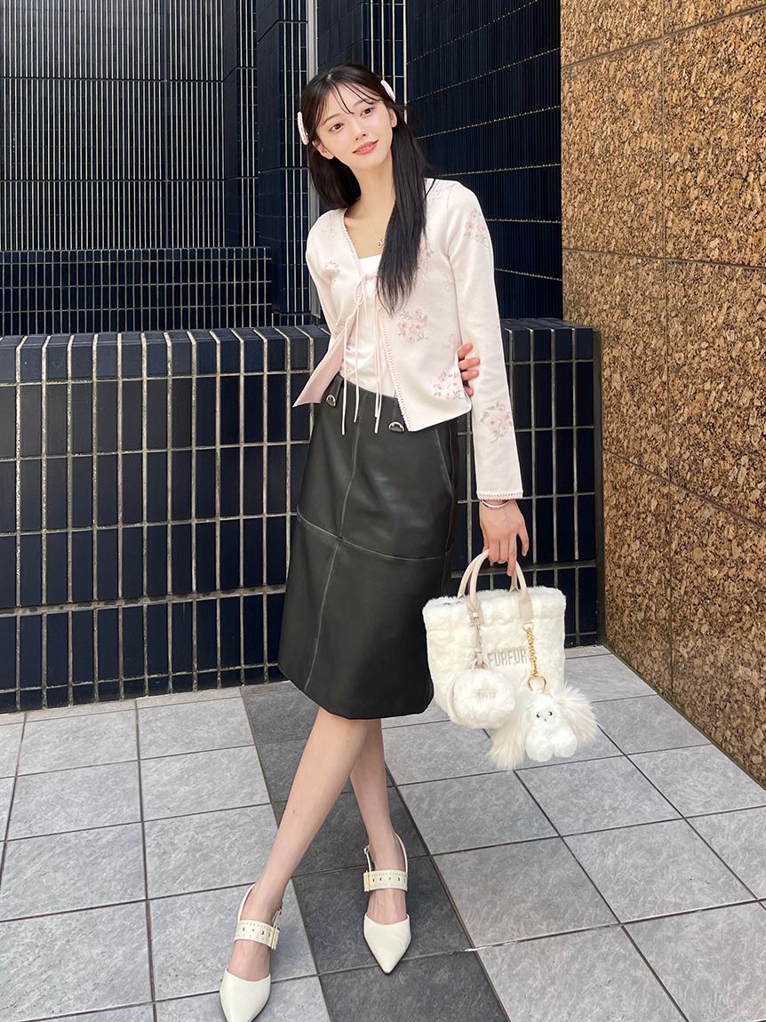 FURFUR「【限定カラー】ツイードロゴヘアピン」|ヘアバンド|