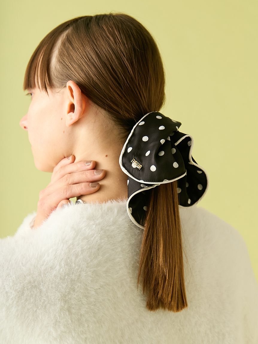 FURFUR「スクエアビッグシュシュ」|ヘアバンド|