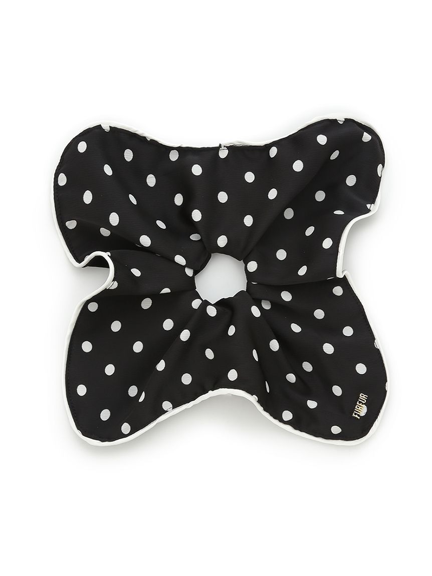 FURFUR「スクエアビッグシュシュ」|ヘアバンド|BLK