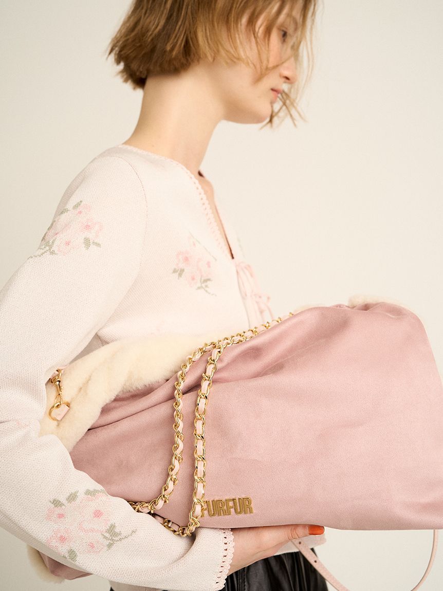 FURFUR「フラワーリボンジャガードカーディガン」|カーディガン|