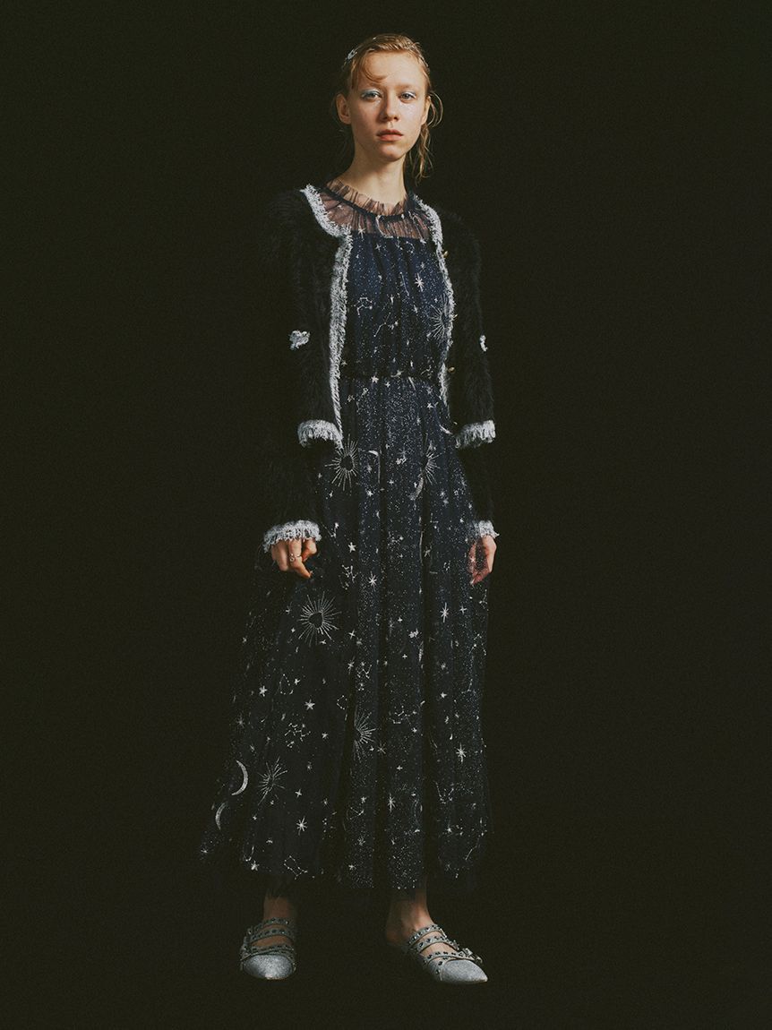 FURFUR「【限定サイズ】Twilightラメチュール刺繍ドレス」|ドレス|
