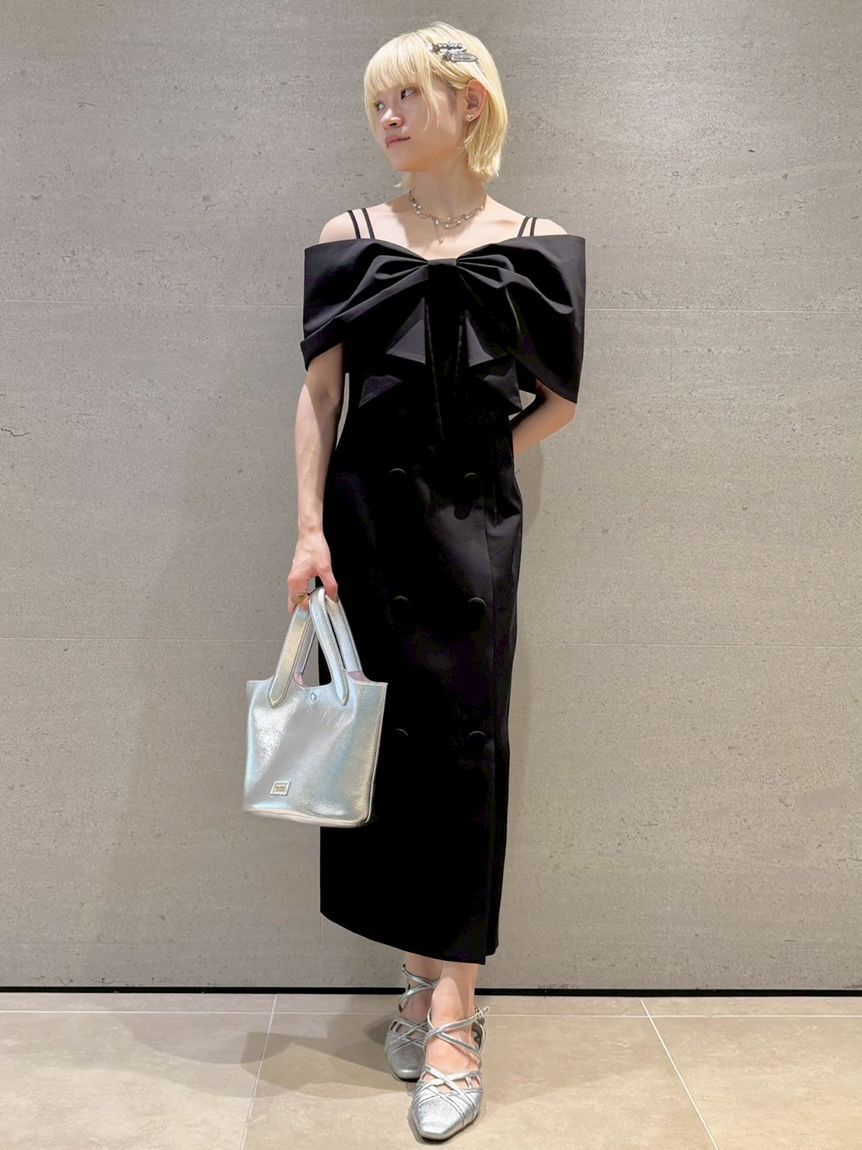 FURFUR「ビッグリボンオフショルワンピース」|ワンピース|