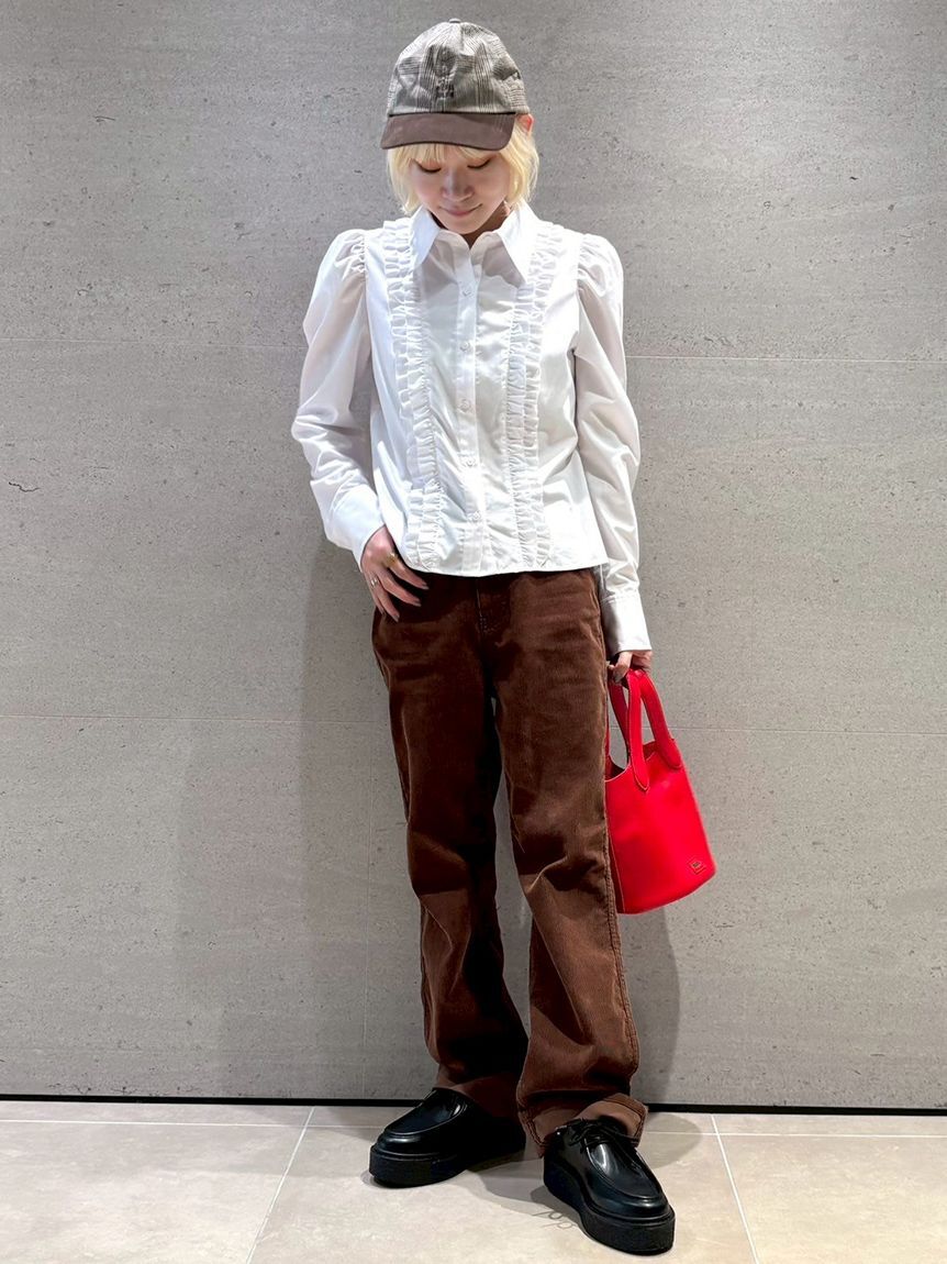 FURFUR「リボンステッチセミフレアデニムパンツ」|デニム|