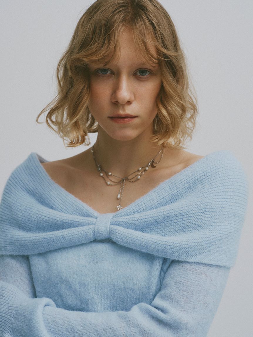 FURFUR「リボンモヘアニットトップス」|ニット・セーター|