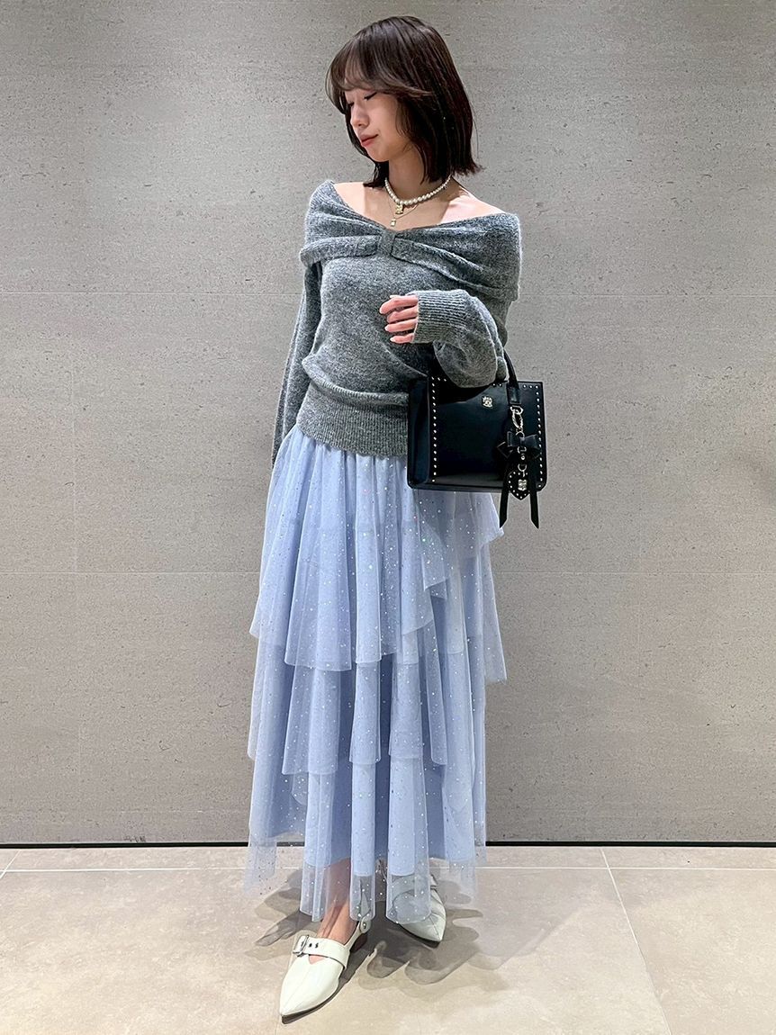 FURFUR「リボンモヘアニットトップス」|ニット・セーター|