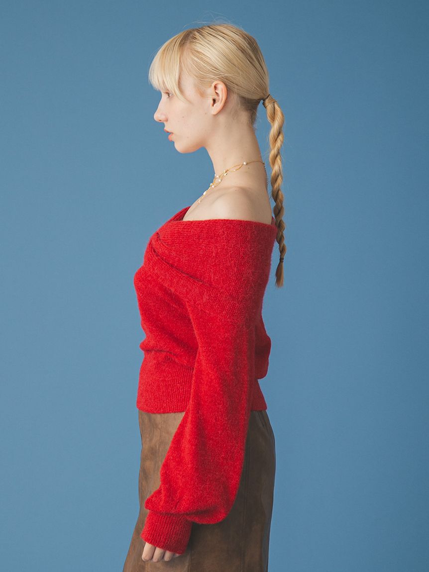 FURFUR「リボンモヘアニットトップス」|ニット・セーター|