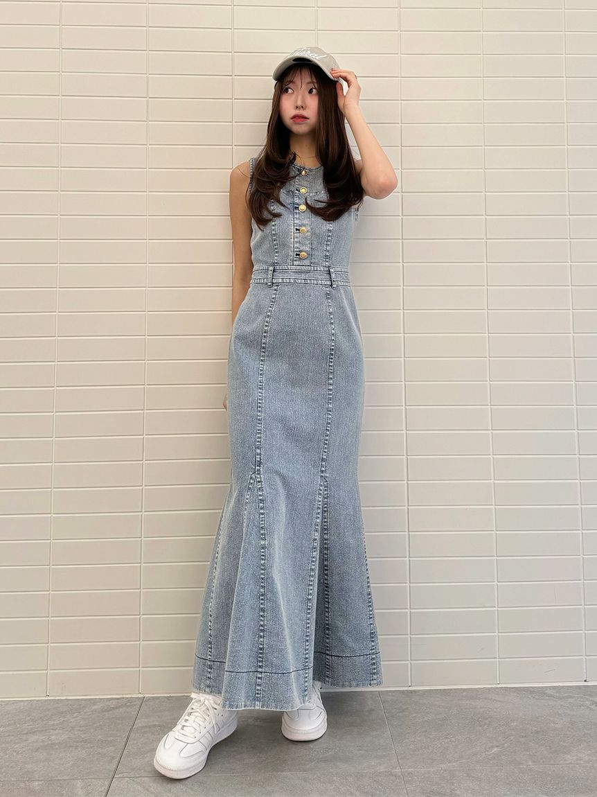SNIDEL「デニムマーメイドワンピース」|ワンピース|