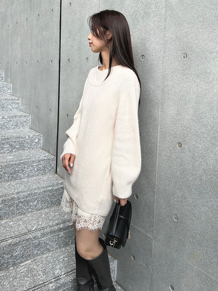 SNIDEL「ニットセットキャミミニワンピース」|ワンピース|