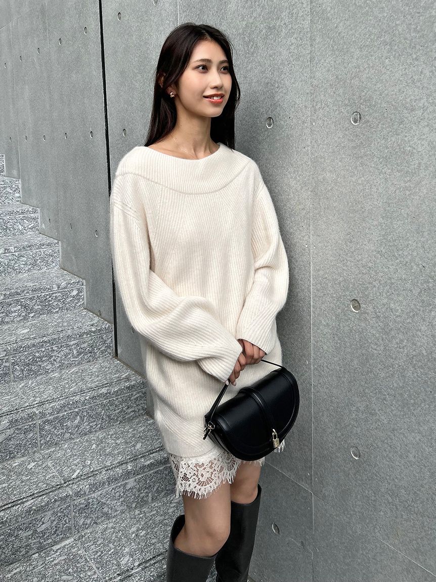 SNIDEL「ニットセットキャミミニワンピース」|ワンピース|