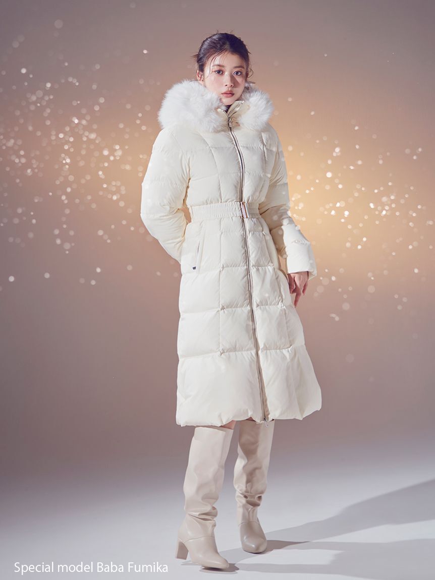 SNIDEL「【00サイズあり】スタイルアップフレンチダウンロングコート」|ダウン|