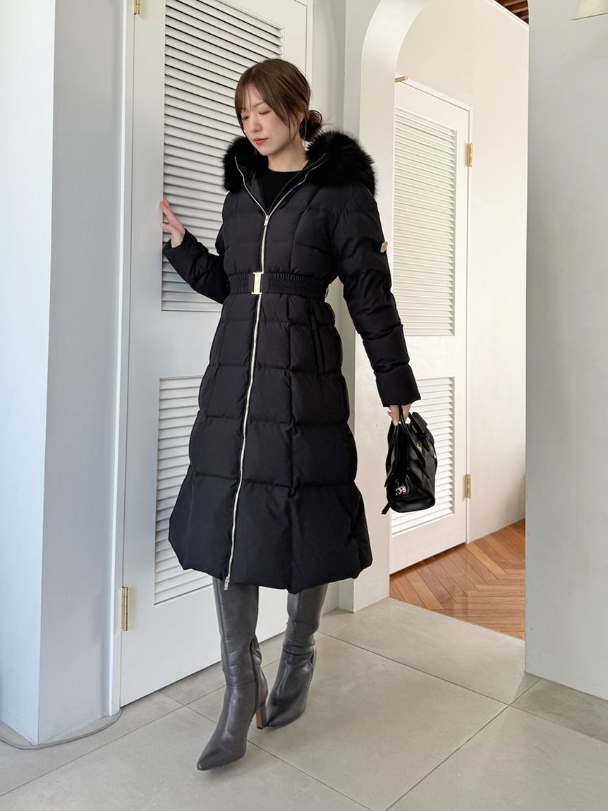 SNIDEL「【00サイズあり】スタイルアップフレンチダウンロングコート」|ダウン|