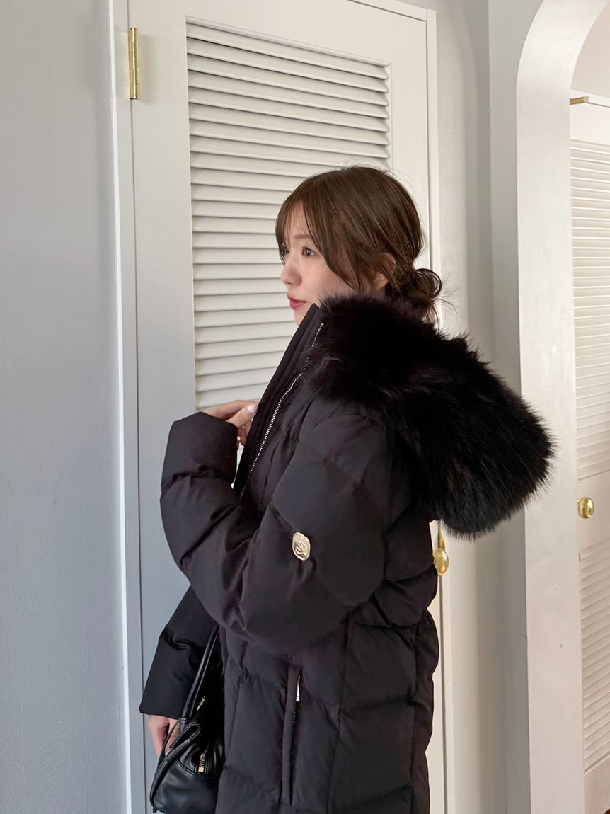 SNIDEL「【00サイズあり】スタイルアップフレンチダウンロングコート」|ダウン|