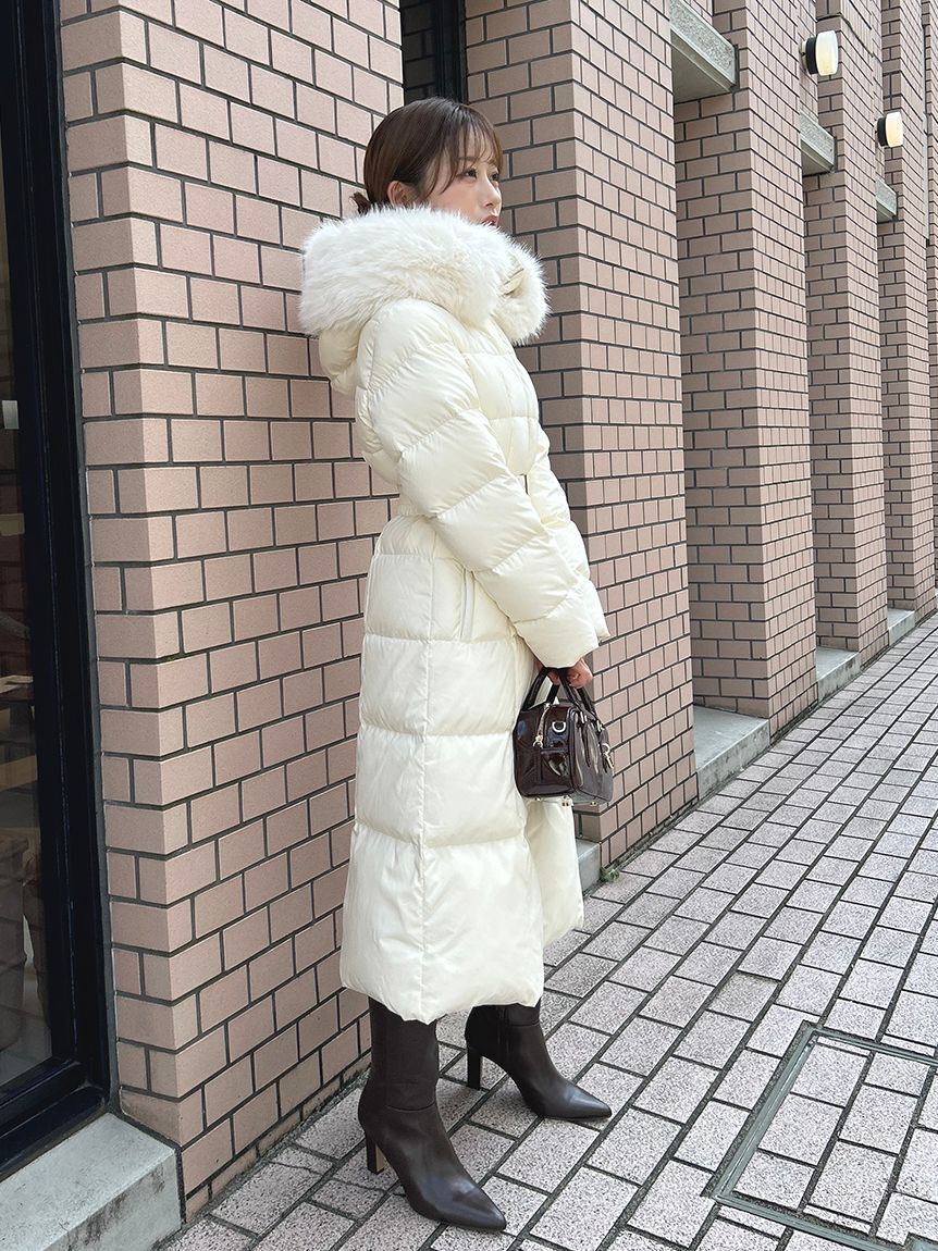 SNIDEL「【00サイズあり】スタイルアップフレンチダウンロングコート」|ダウン|