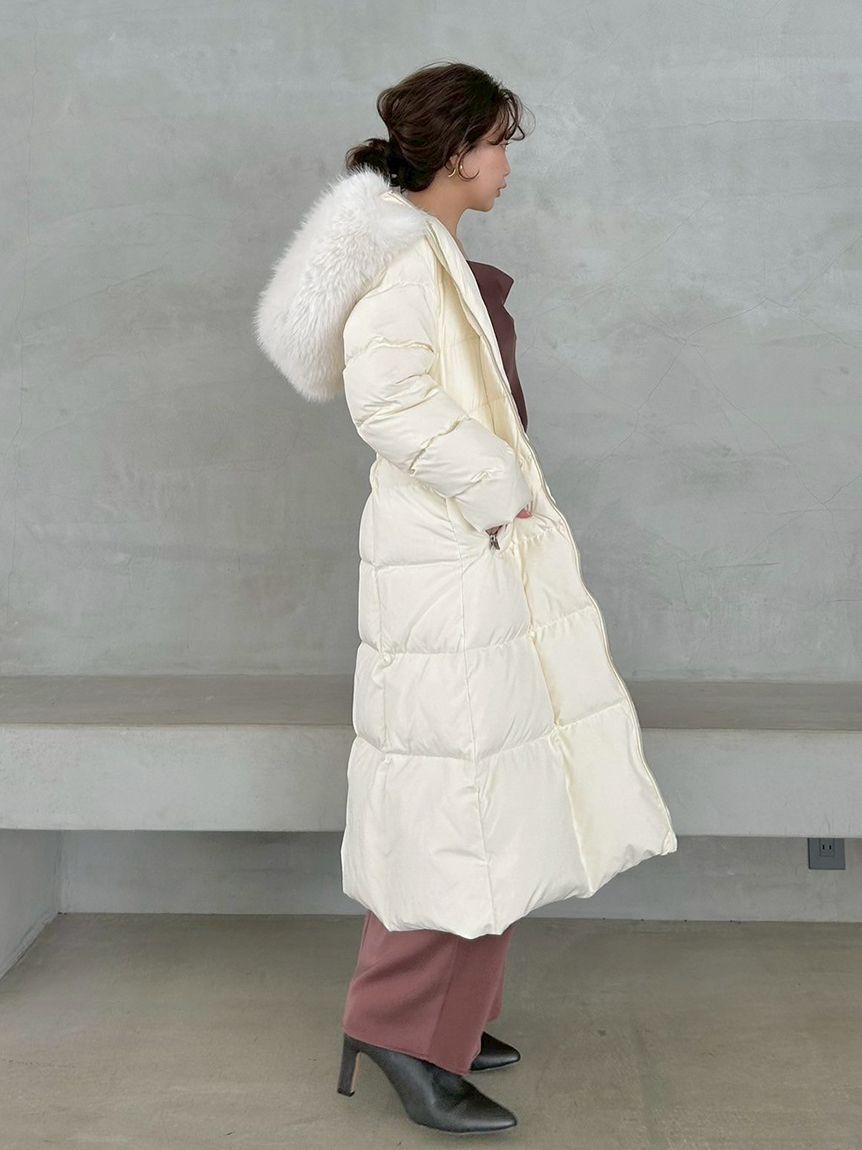 SNIDEL「【00サイズあり】スタイルアップフレンチダウンロングコート」|ダウン|