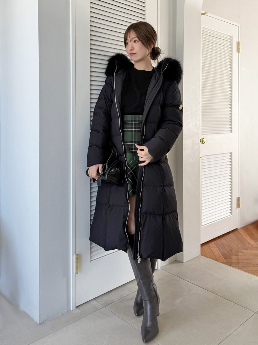 SNIDEL「【00サイズあり】スタイルアップフレンチダウンロングコート」|ダウン|