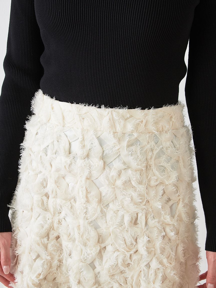 SNIDEL「Sustainableデコラティブシフォンフレアスカート」|スカート|