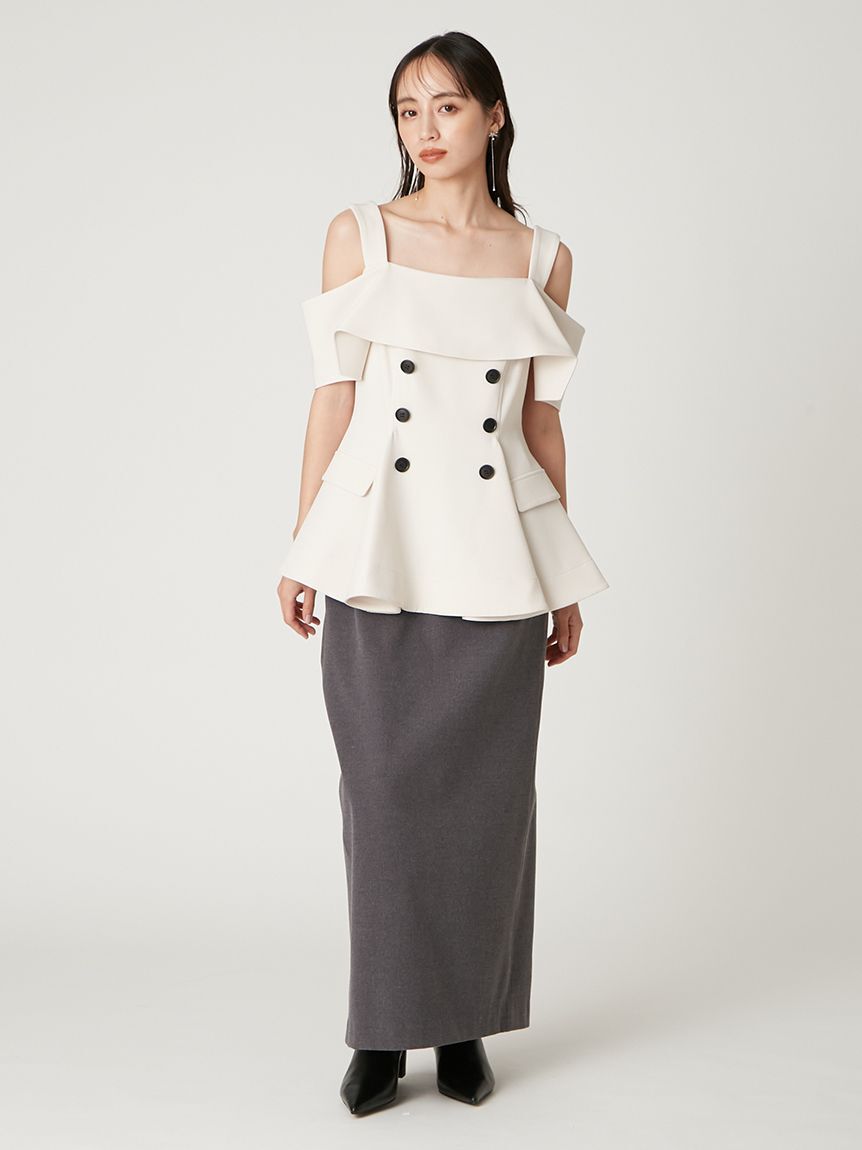 FRAY I.D「オフショルペプラムトップス」|Tシャツ・カットソー|