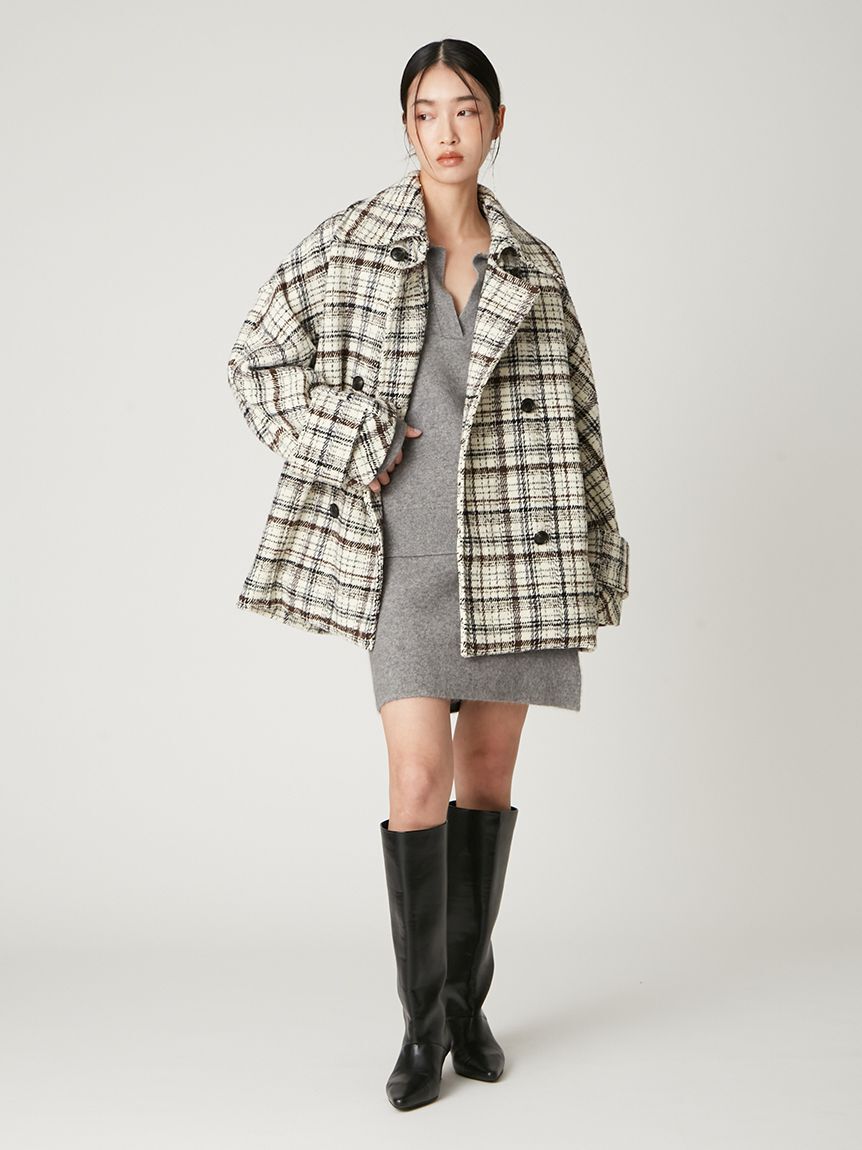 FRAY I.D「ラクーンダブルフェイスニットミニスカート」|スカート|