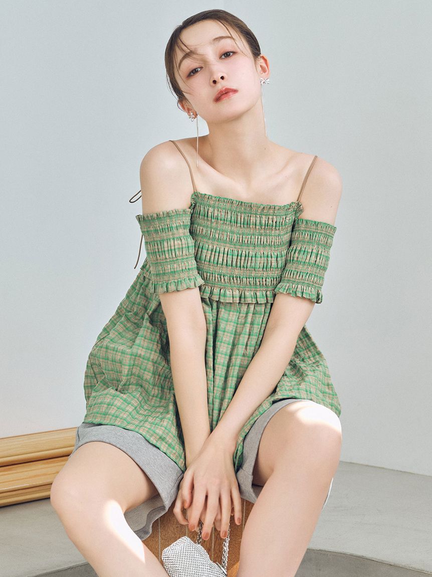 LILY BROWN「3wayシャーリングペプラムトップス」|Tシャツ・カットソー|GRN