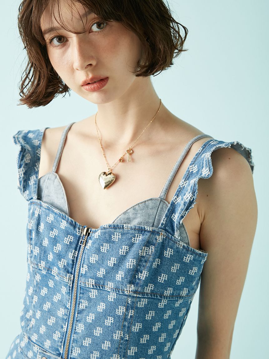 LILY BROWN「コルセットディテールデニムワンピース」|ワンピース|