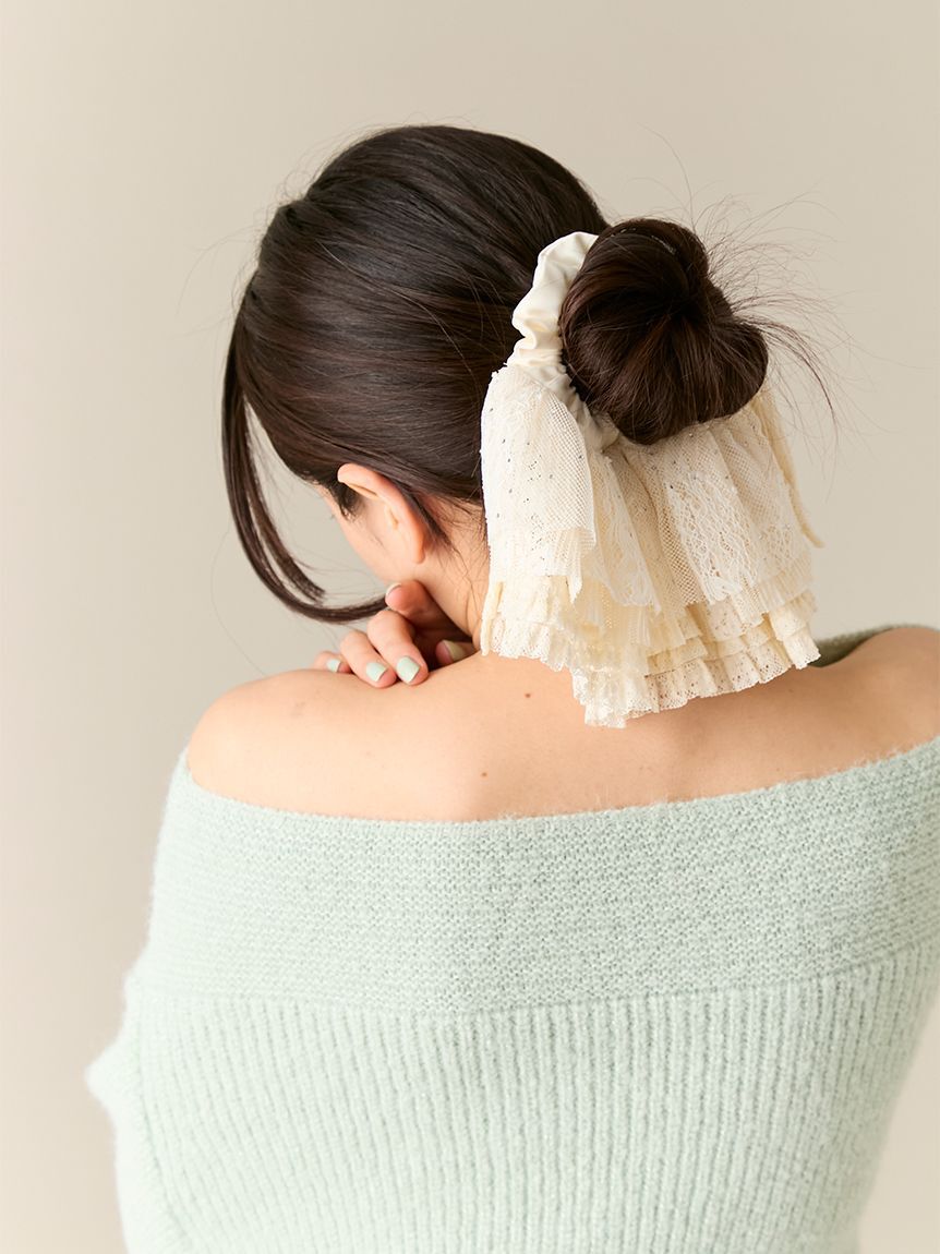 LILY BROWN「ハーフフリルシュシュ」|ヘアバンド|IVR