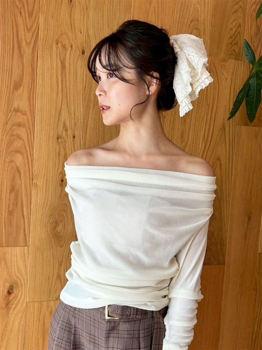 LILY BROWN「ハーフフリルシュシュ」|ヘアバンド|