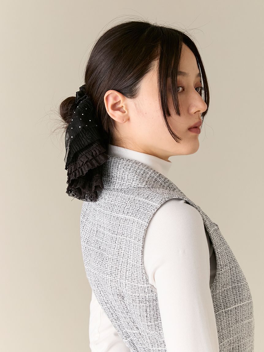 LILY BROWN「ハーフフリルシュシュ」|ヘアバンド|