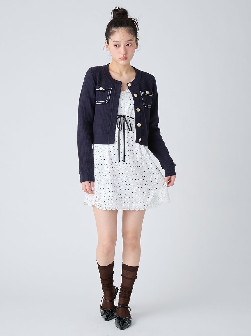 LILY BROWN「ヴィンテージスリップサテンミニワンピース」|ワンピース|