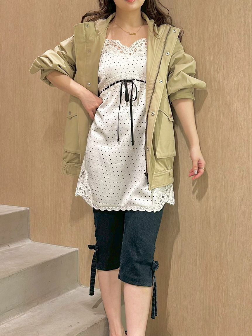 LILY BROWN「ヴィンテージスリップサテンミニワンピース」|ワンピース|