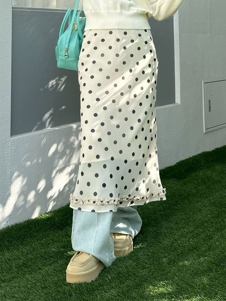 LILY BROWN「プリントシフォンバイアスミディスカート」|スカート|LBEG