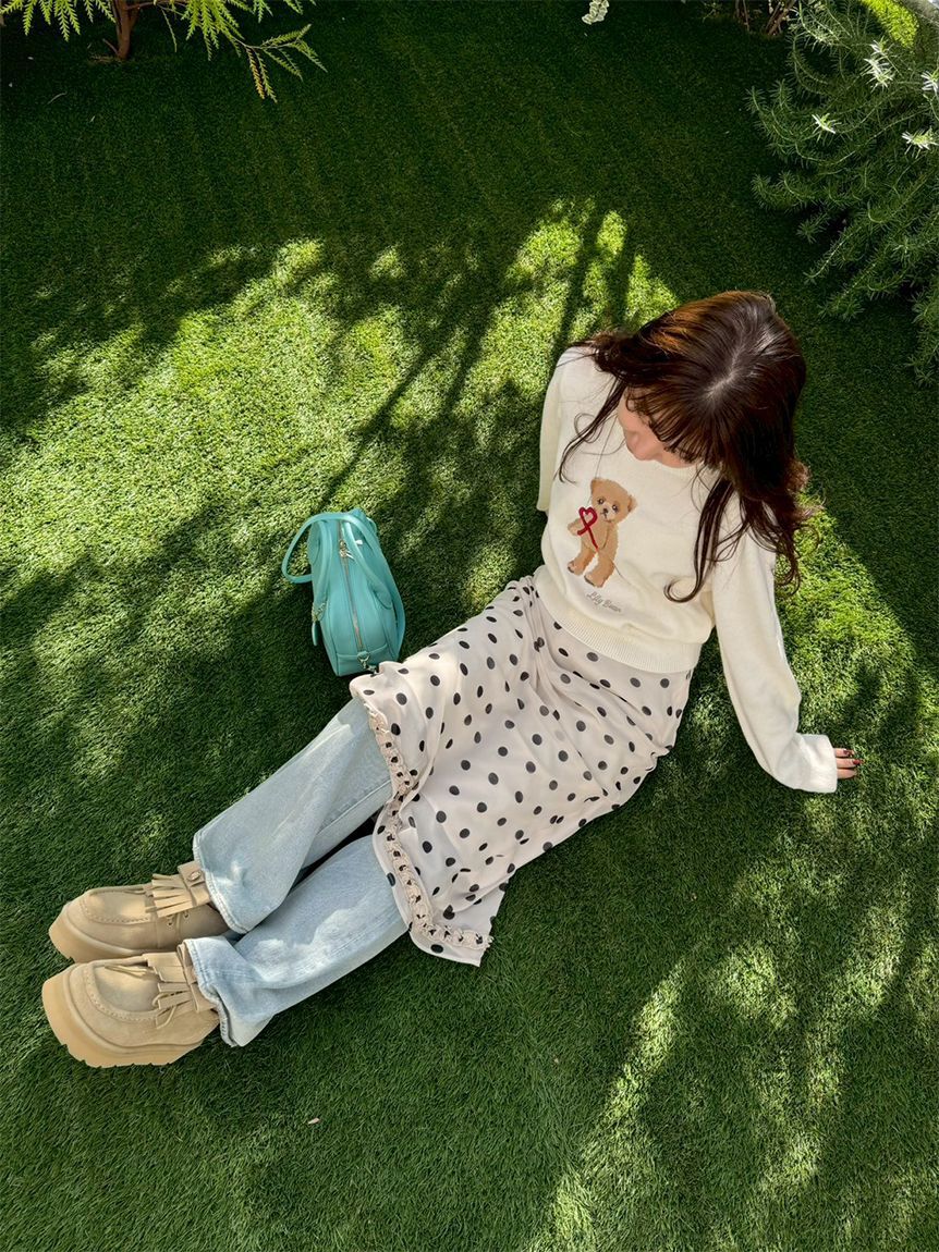 LILY BROWN「プリントシフォンバイアスミディスカート」|スカート|