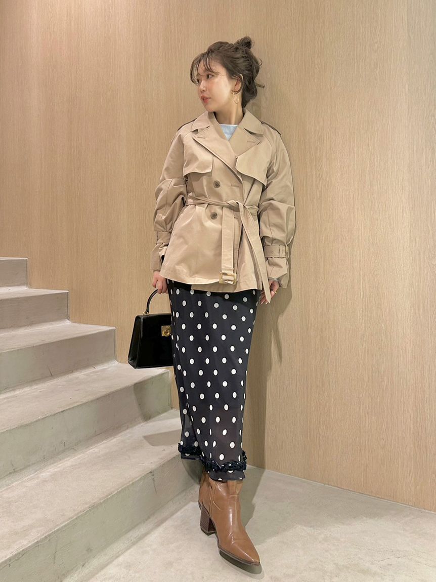 LILY BROWN「プリントシフォンバイアスミディスカート」|スカート|