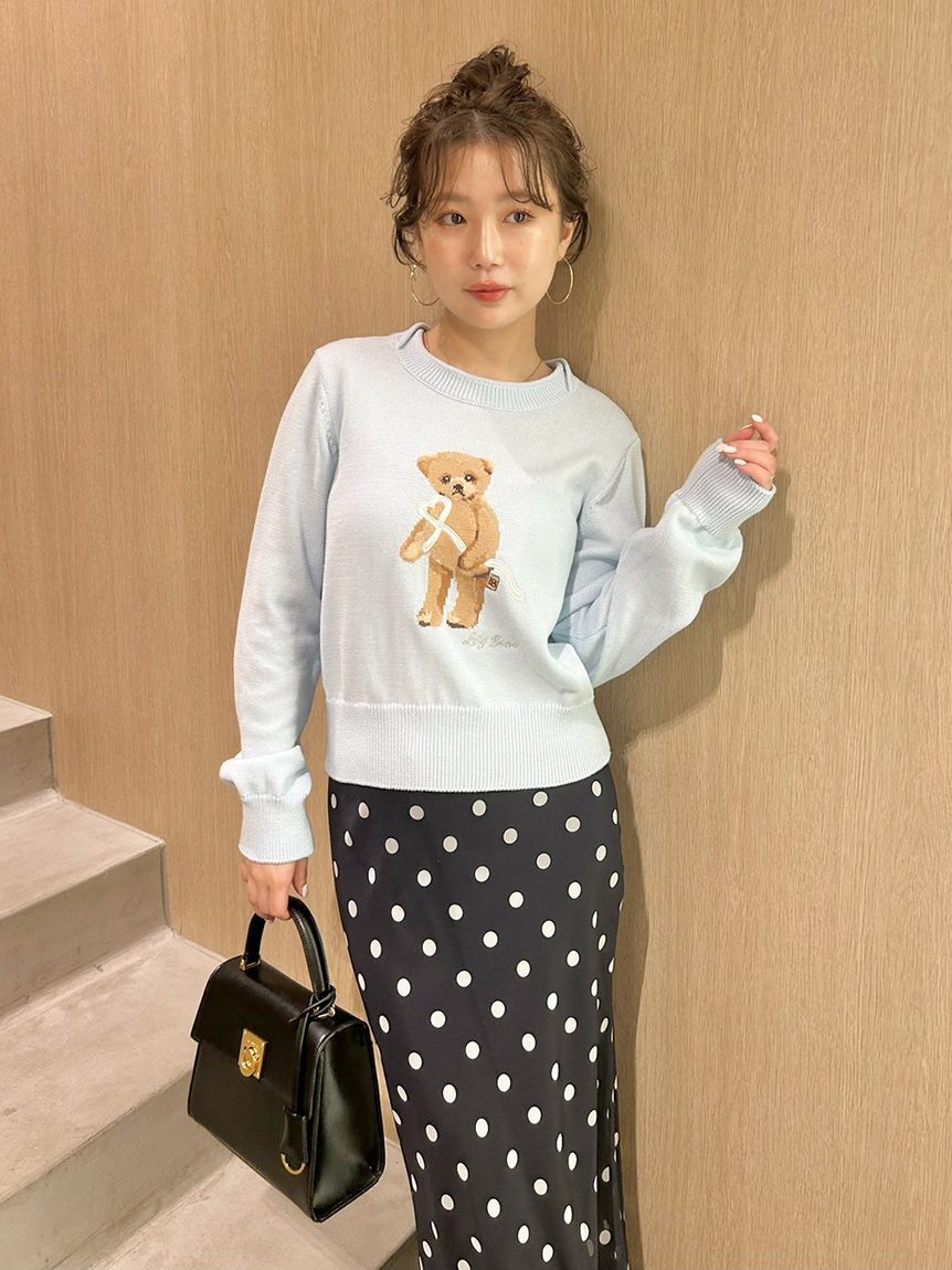 LILY BROWN「プリントシフォンバイアスミディスカート」|スカート|