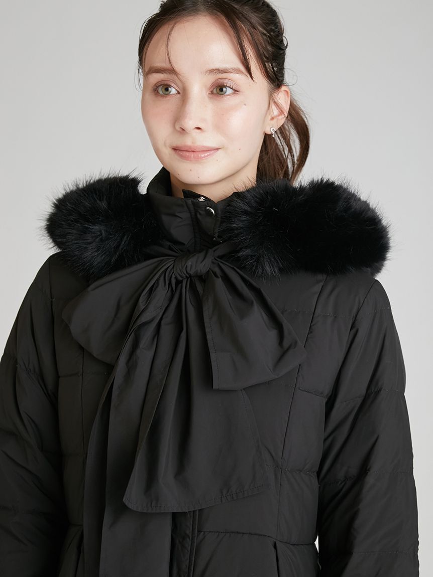 CELFORD「【撥水】フードリボンロングダウンコート」|ダウン|