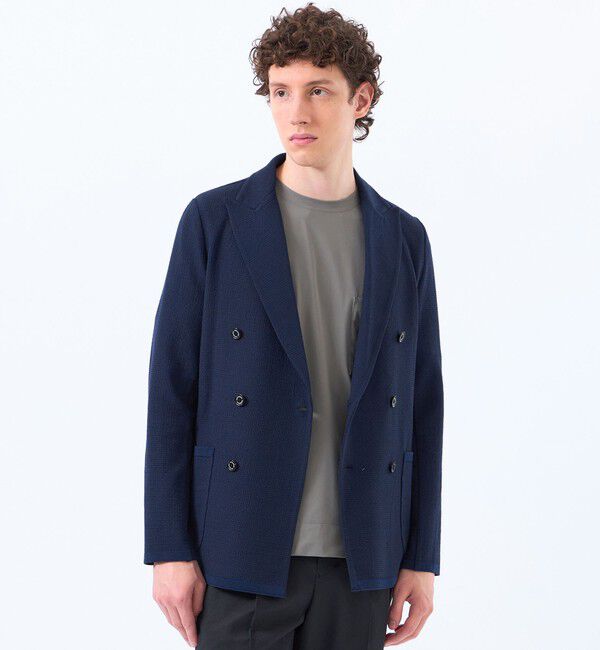 MACKINTOSH PHILOSOPHY「12G度詰め ニットジャケット」|その他|ネイビー
