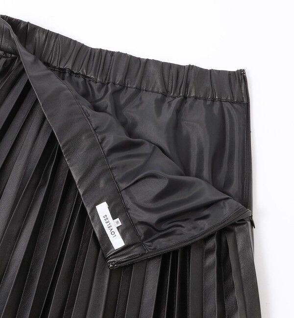  「シンセティックレザーアシンメトリープリーツスカート」|スカート|