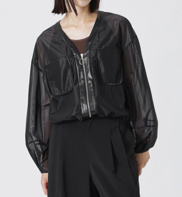  「ラッセルメッシュカーディガン」|ブルゾン・スタジャン|