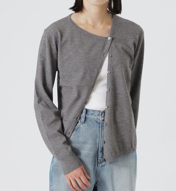  「バイアスフロントカーディガン」|ニット・セーター|