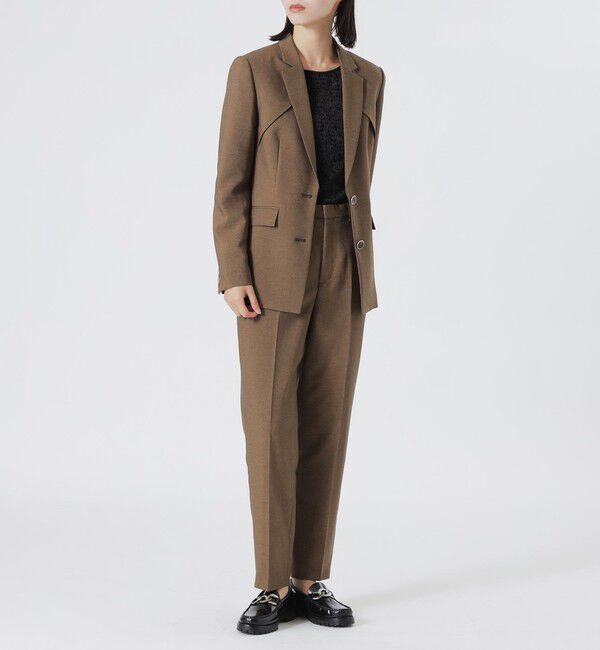  「フロントダーツテーパードパンツ」|スラックス|