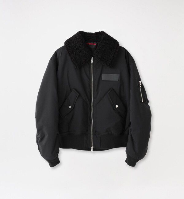  「BLACK OF BLACKs ボアコンビフライトブルゾン」|ブルゾン・スタジャン|ブラック