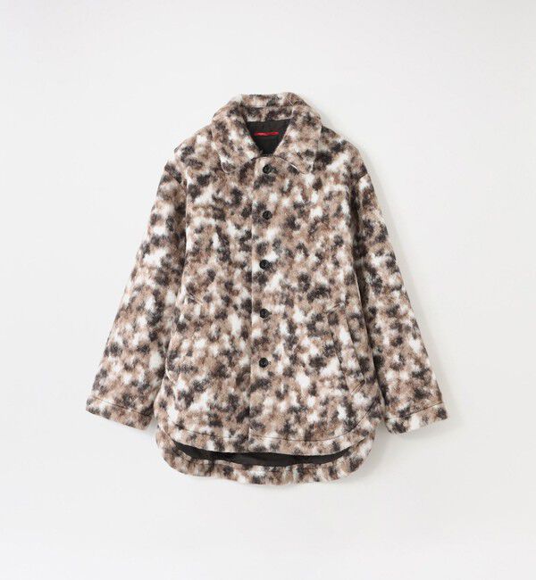  「【UNISEX】ブラッシュドループボアブルゾン」|ブルゾン・スタジャン|ベージュ