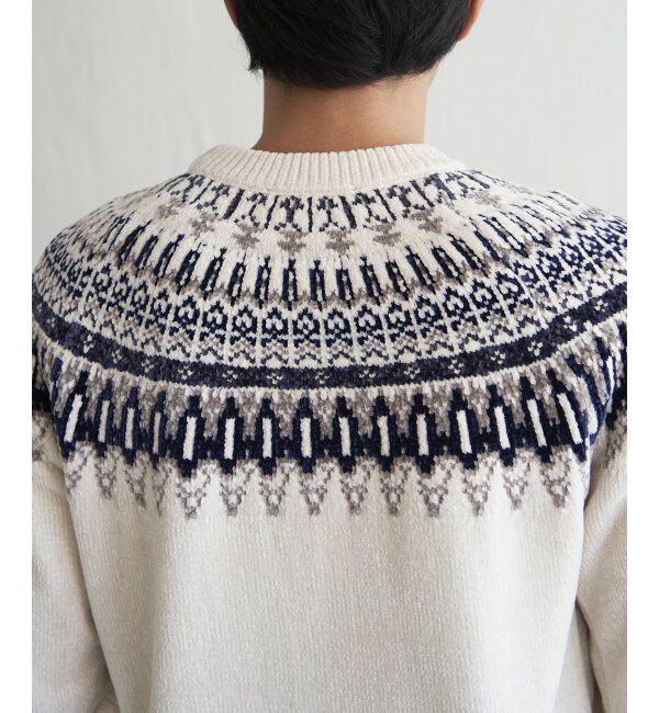 ikka「モール求心柄ニット」|プルオーバー|