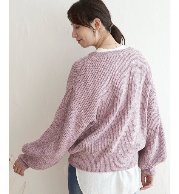 ikka「太畦モールニット」|プルオーバー|