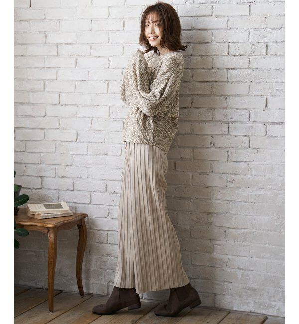 ikka「太畦モールニット」|プルオーバー|