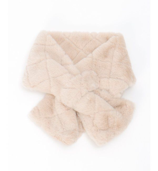 ikka「エコファーキルト差し込みマフラー」|マフラー|ベージュ