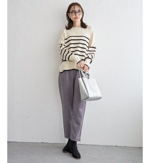 ikka「【親子おそろい】クリーミーサイドスリットニット」|プルオーバー|
